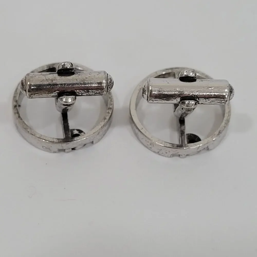 Dunhill‎ Sterling Silver D Logo Cufflinks Engraved Marked Designer Vintage